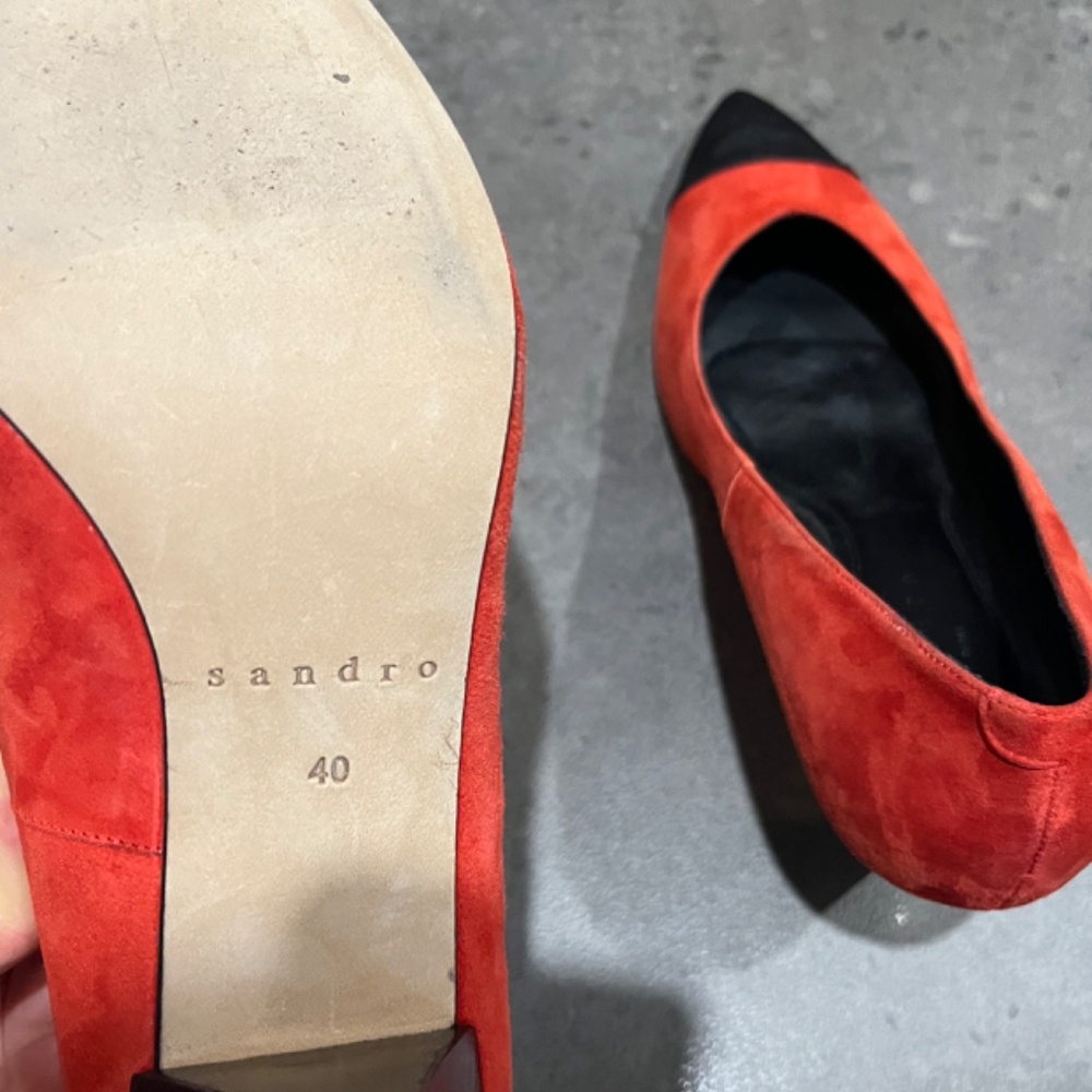 Sandro Orange and Black Heels - Picture 5 of 14